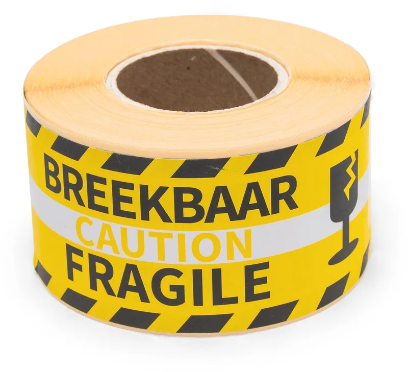 etiketten Breekbaar, ft 46 x 125 mm, rol van 250 stuks de Rillprint – photo produit
