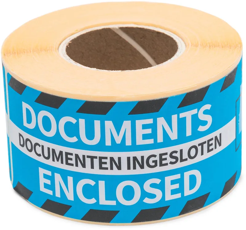 etiketten Documenten ingesloten, ft 46 x 125 mm, rol van 250 stuks de Rillprint – photo produit