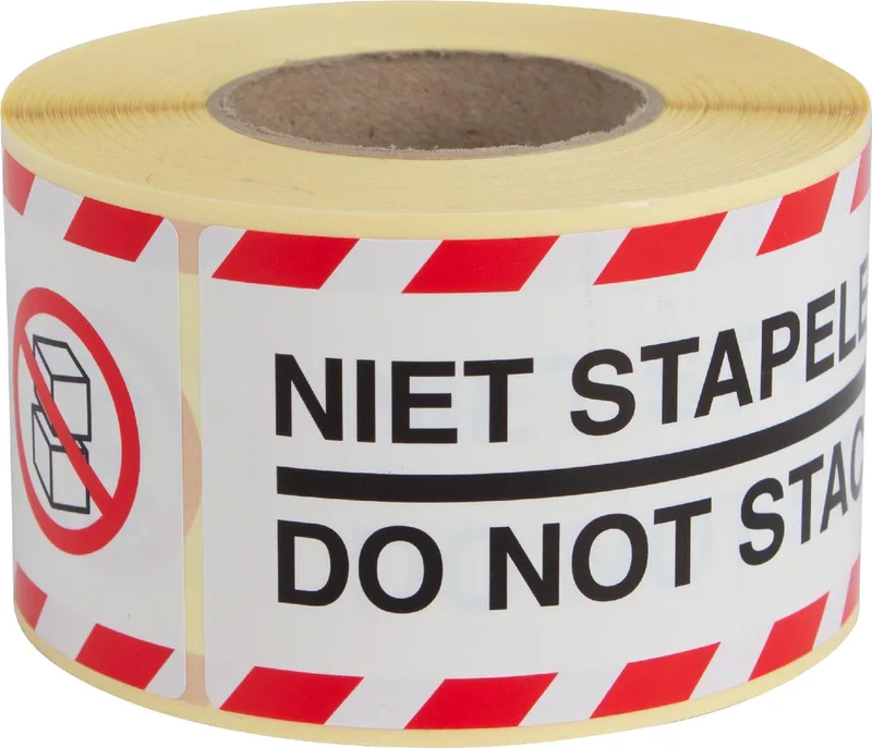 etiketten Niet stapelen, ft 46 x 125 mm, rol van 250 stuks de Rillprint – photo produit