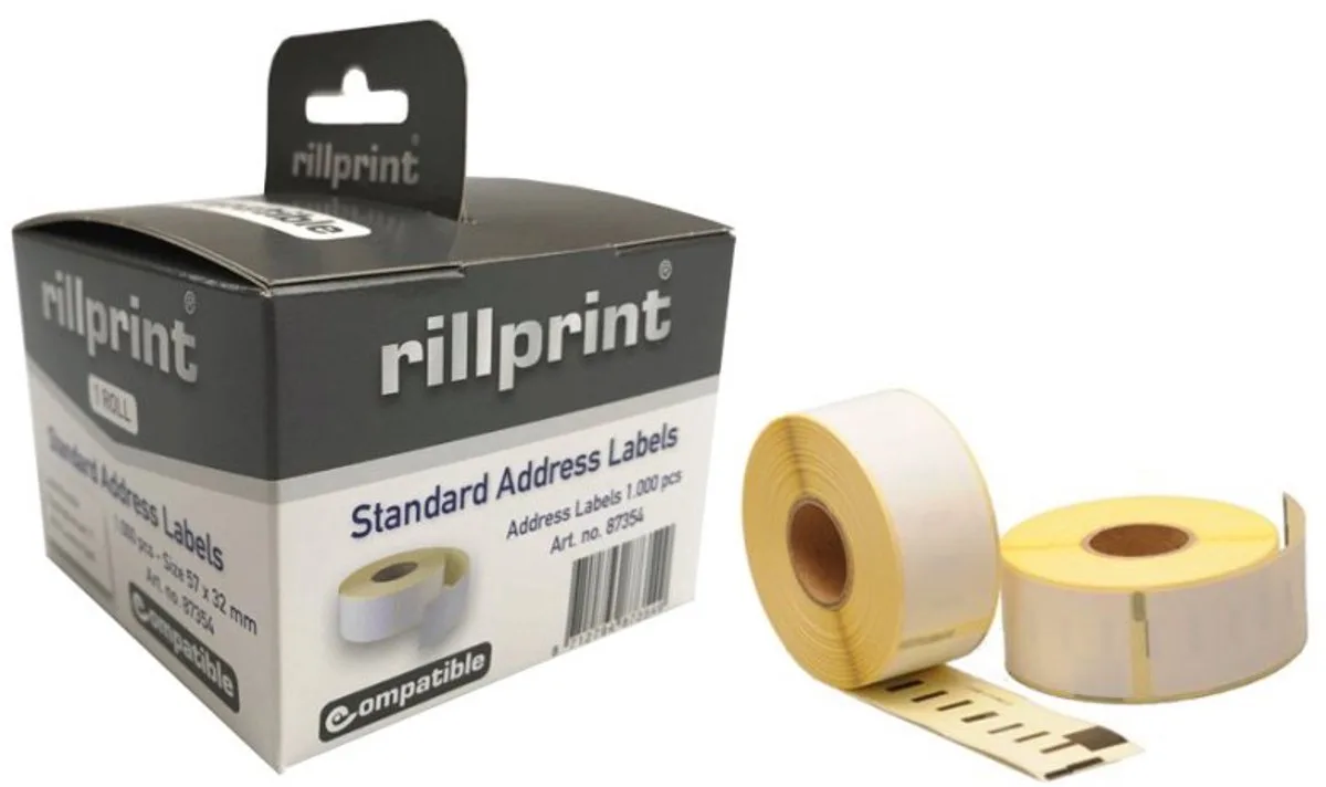 thermodirect etiketten, wit permanent, 1000 stuks von Rillprint – Produktfoto
