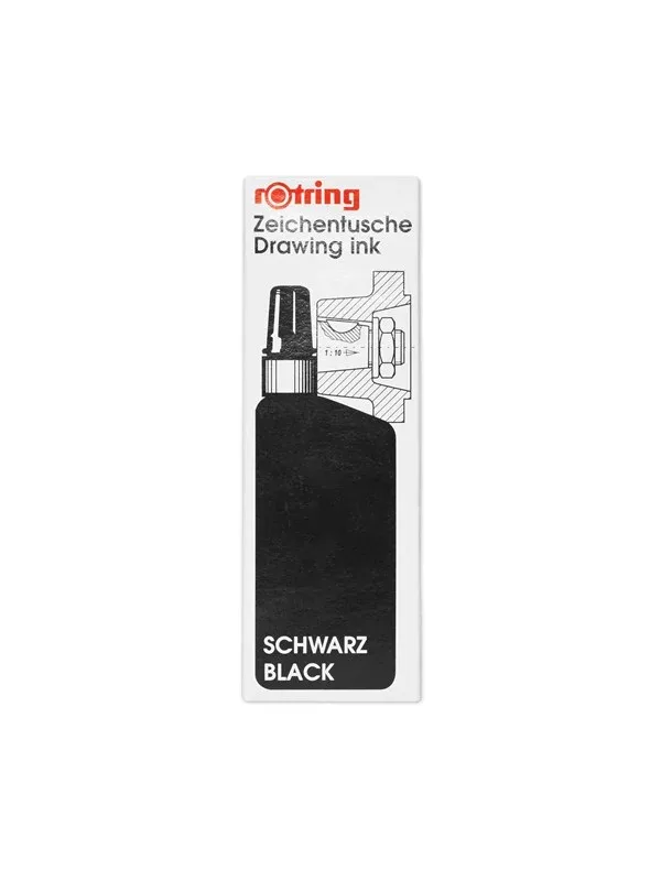 Inkt bottle 23 ml - Zwart van rOtring – productfoto