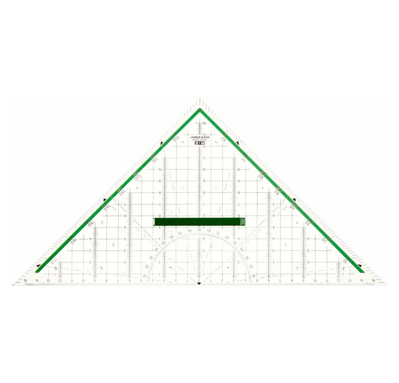 Messlatte M + R 723320000 Geodreieck 32 cm glasklar hinterlegt, grün (1-tlg) by rOtring – product photo