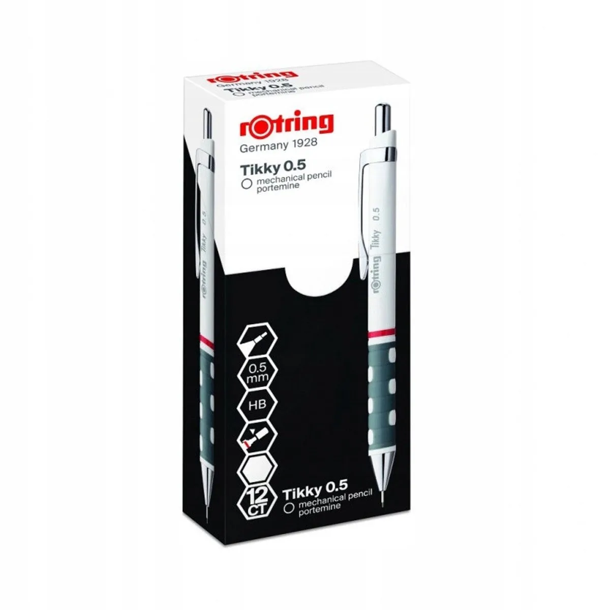 Tikky III automatisch potlood 0,5 mm fra rOtring i Hvid – produktbillede
