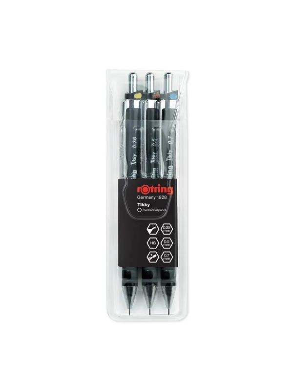 Tikky Mechanical Pencil 3 - Set with Colourcode 0.35 / 0.5 / 0.7 van rOtring – productfoto