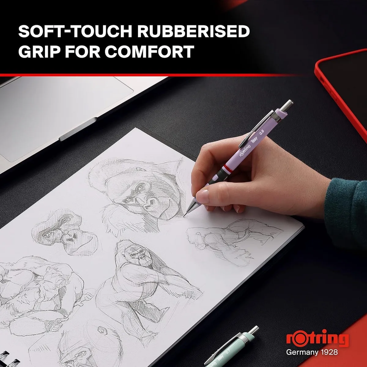 Tikky Potlood Set 0.5/0.7mm - Orchidee Bloesem de rOtring – photo produit