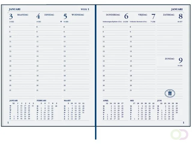 Agenda 2026 Ryam Weekplan Mundior 7dagen/2pagina's bordeaux by Ryam – product photo
