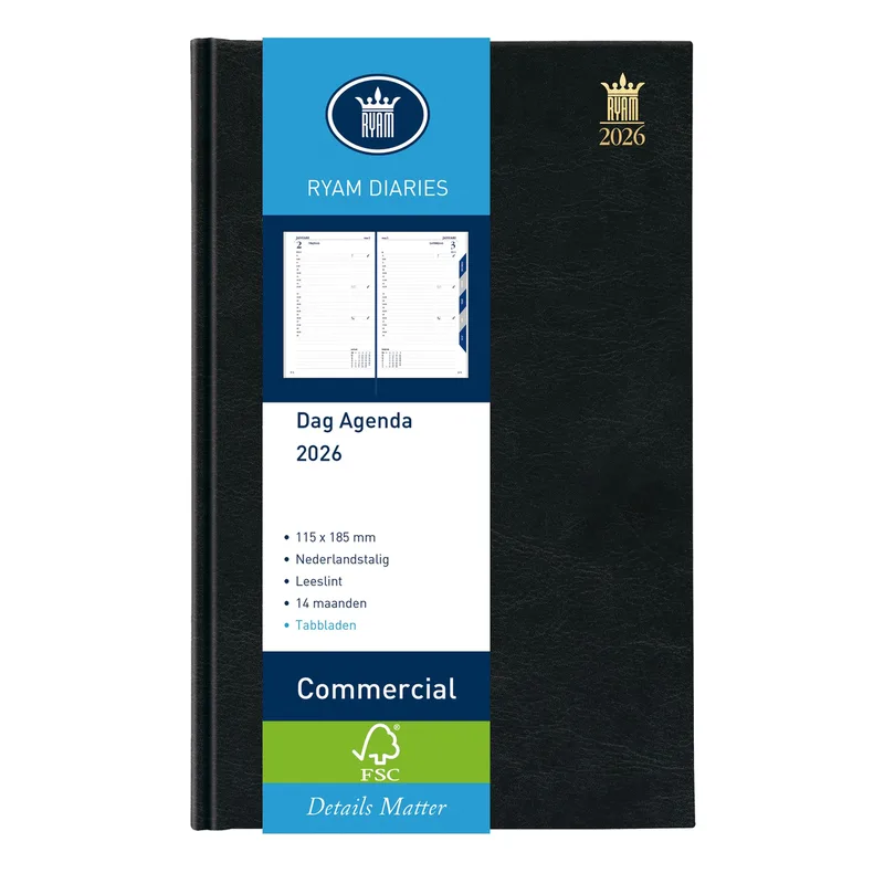 Agenda 2027 ryam commercial mundior 1d/1p zwart by Ryam – product photo
