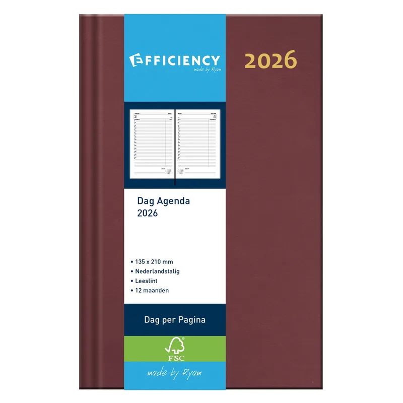 Agenda 2027 ryam efficiency baladek 1d/1p bordeaux van Ryam – productfoto