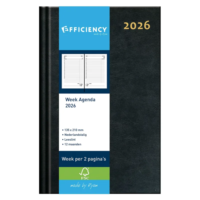 Agenda 2027 ryam efficiency baladek 7d/2p zwart van Ryam – productfoto