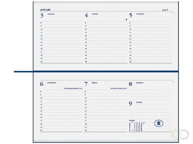 Agenda 2027 Ryam Memoplan 7 Mundior 7dagen/2pagina's landscape bordeaux by Ryam – product photo