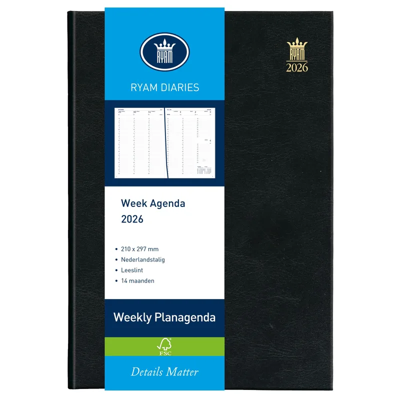 Agenda 2027 ryam weekly mundior 7d/2p zw van Ryam – productfoto