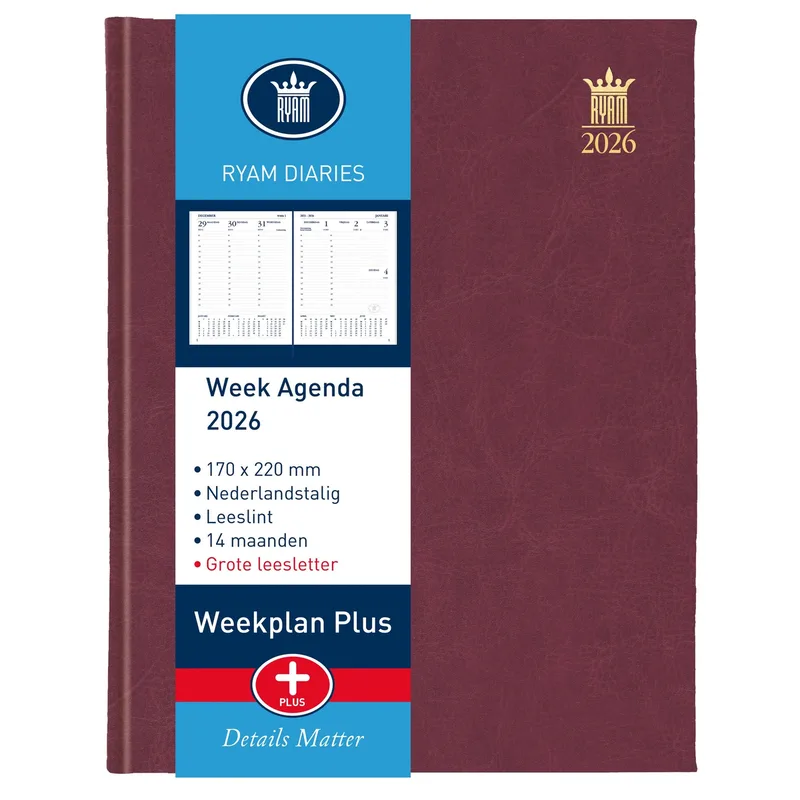 Agenda 2027 ryam weekplan groot letter 7d/2p ass by Ryam – product photo