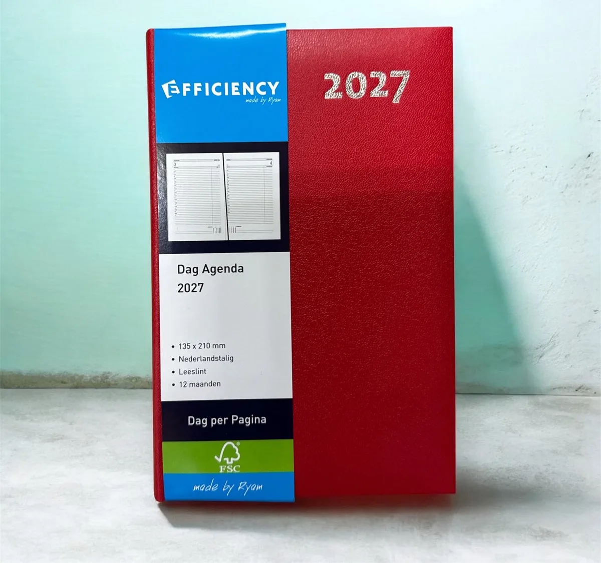 Bureau Agenda 2027 - Made by Ryam - 1 dag per pagina (13.5cm x 21cm) de Ryam en Rouge – photo produit