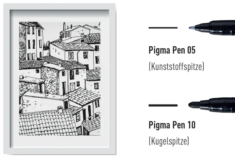 Faserschreiber PIGMA PEN, 3er Etui, schwarz von Sakura – Produktfoto