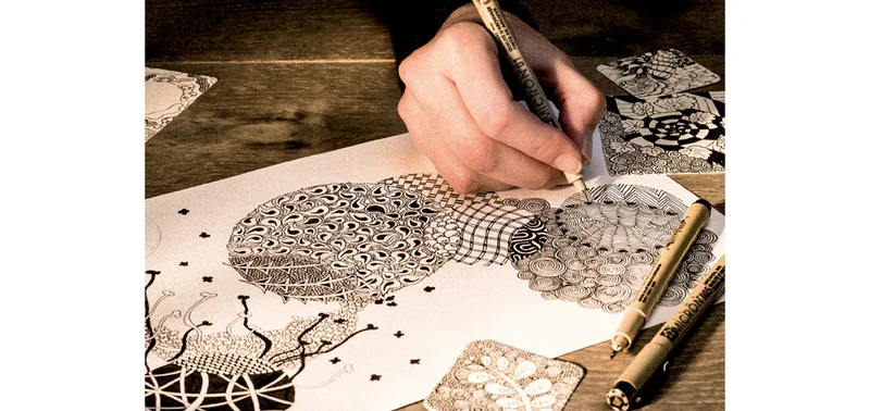 Fineliner PIGMA MICRON 01, sepia fra Sakura – produktbillede