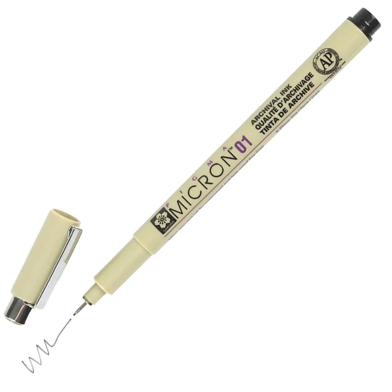 Fineliner Sakura Pigma Micron 01 0.25mm zwart van Sakura – productfoto
