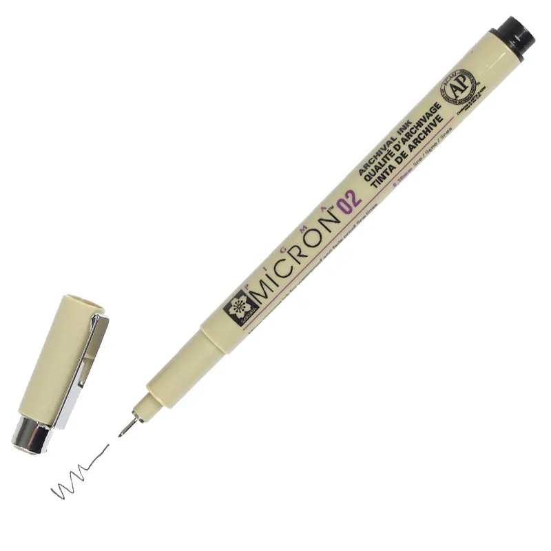 Fineliner Sakura Pigma Micron 02 0.3mm zwart by Sakura – product photo