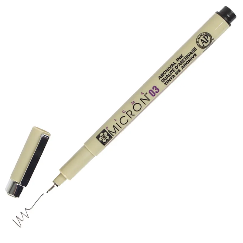 Fineliner Sakura Pigma Micron 03 0.35mm zwart van Sakura – productfoto