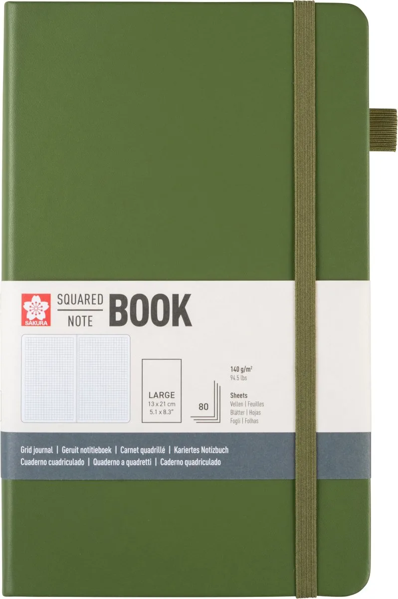 geruit harde kaft notitieboek groot by Sakura in Dennennaald – product photo