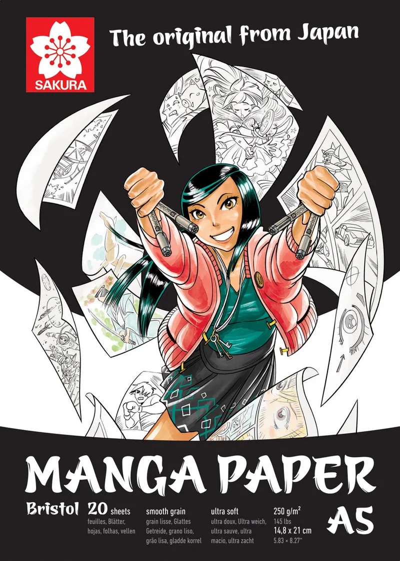 Manga schetsboek - A5 - FSC mix van Sakura in Wit – productfoto