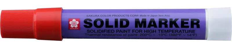 merkstift Solid Marker rood, brede punt van Sakura – productfoto