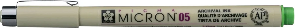 Micron 05 pen fris von Sakura in Grün – Produktfoto