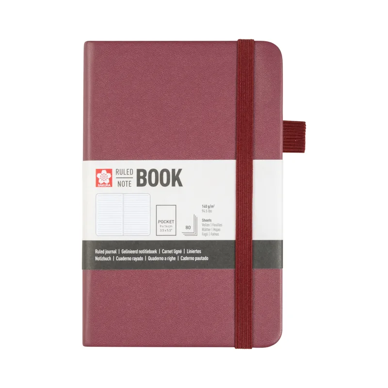Notitieboek sakura pocket lijn moerbei | 3 stuks van Sakura – productfoto