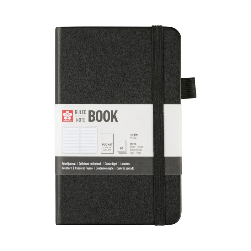 Notitieboek sakura pocket lijn zwart van Sakura – productfoto