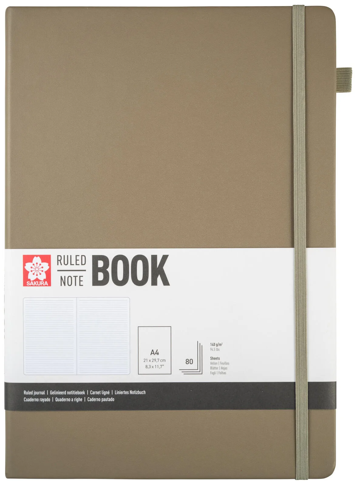 Notizbuch, liniert, 160 Seiten, DIN A4 fra Sakura – produktbillede