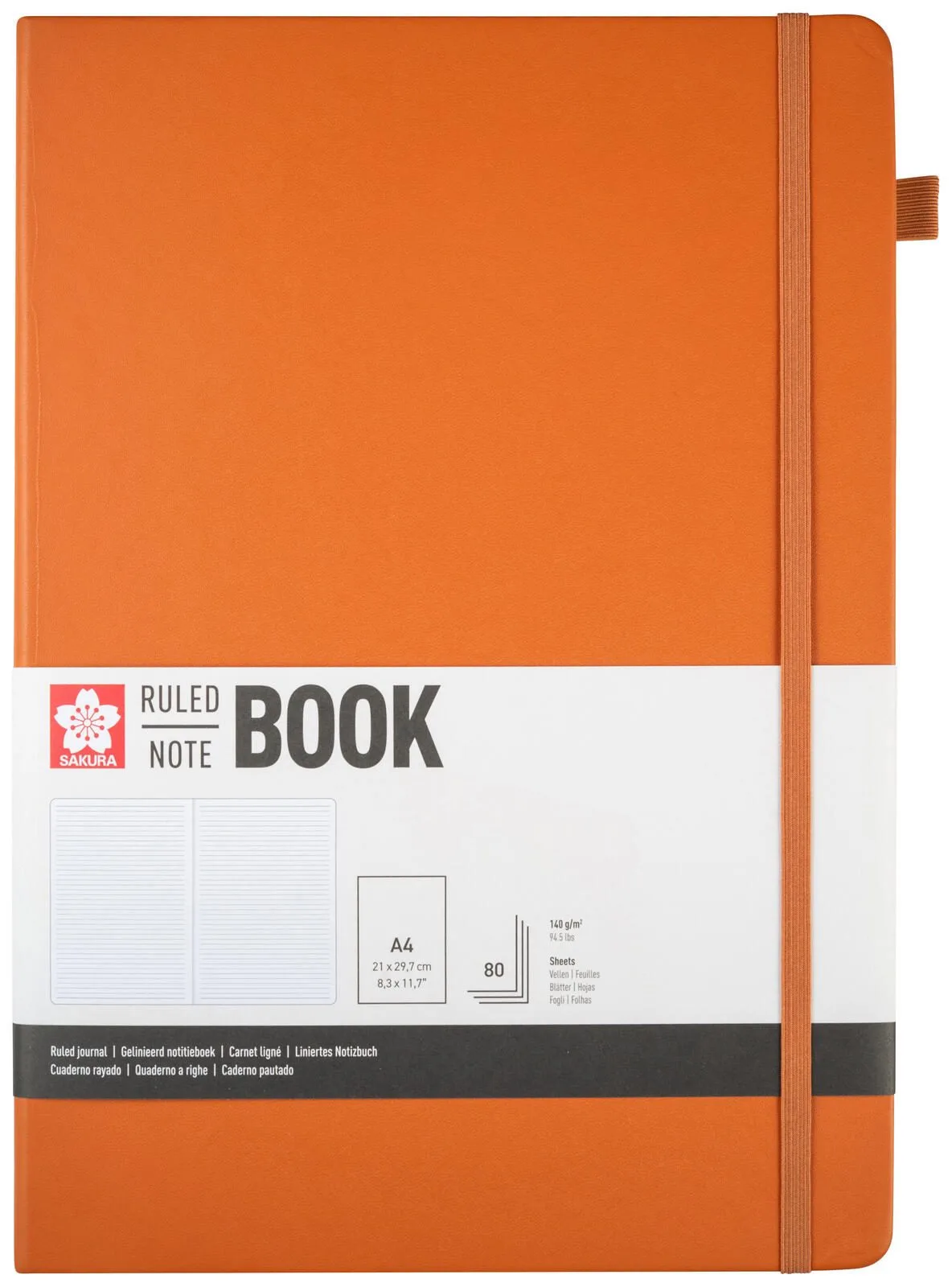 Notizbuch, liniert, 160 Seiten, DIN A4 fra Sakura – produktbillede