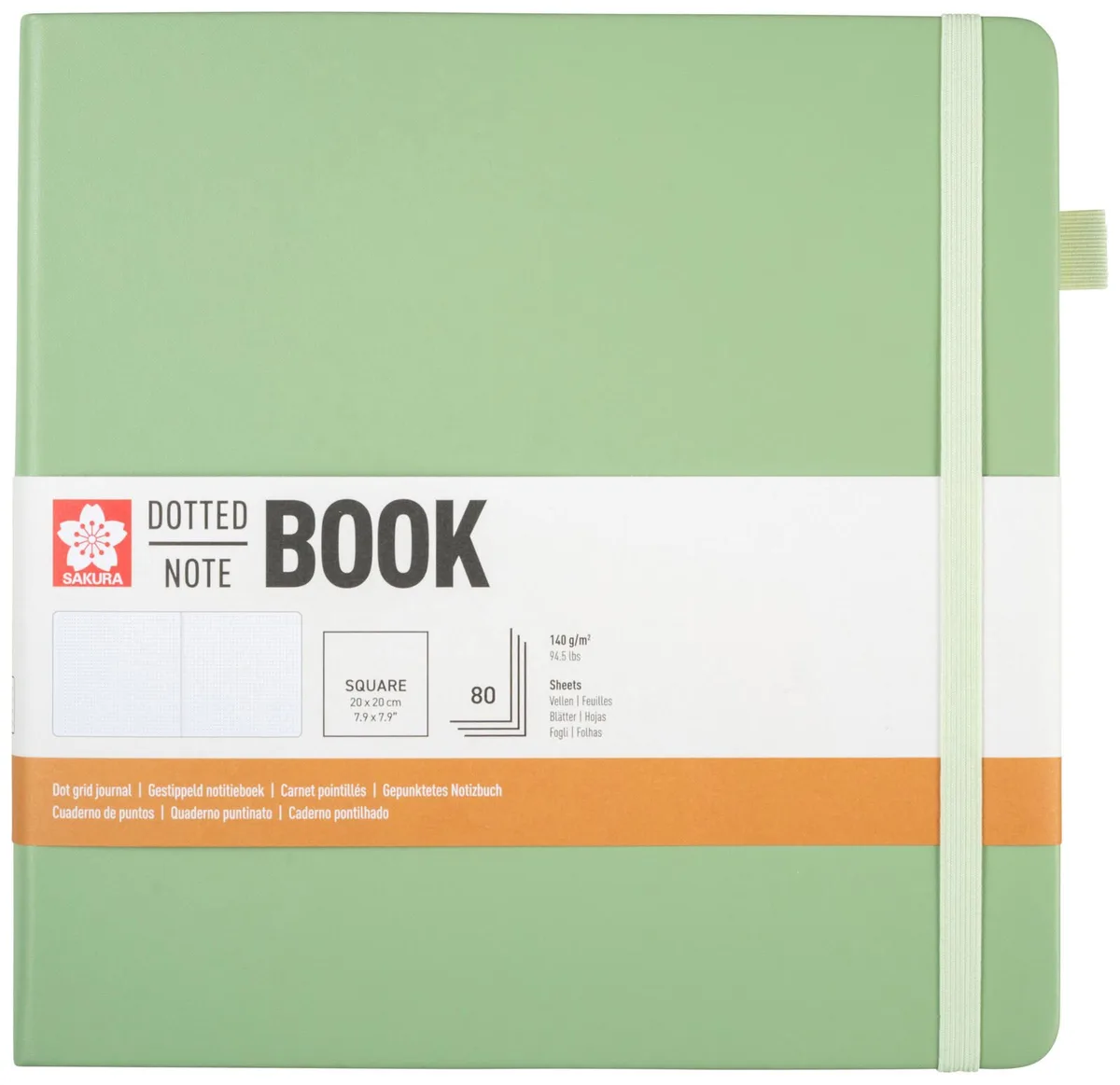 Notizbuch, punktraster, 160 Seiten, quadratisch von Sakura – Produktfoto