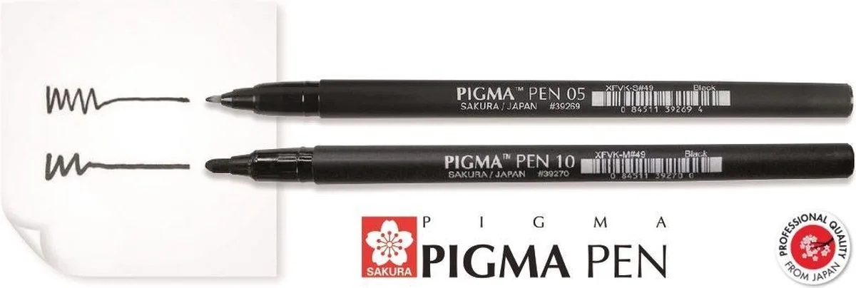 Pen Set 3 fra Sakura i Sort – produktbillede