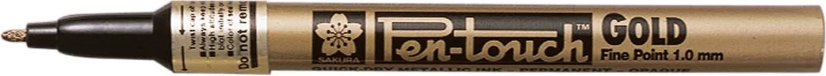 Pen-Touch Permanent Marker van Sakura in Goud – productfoto