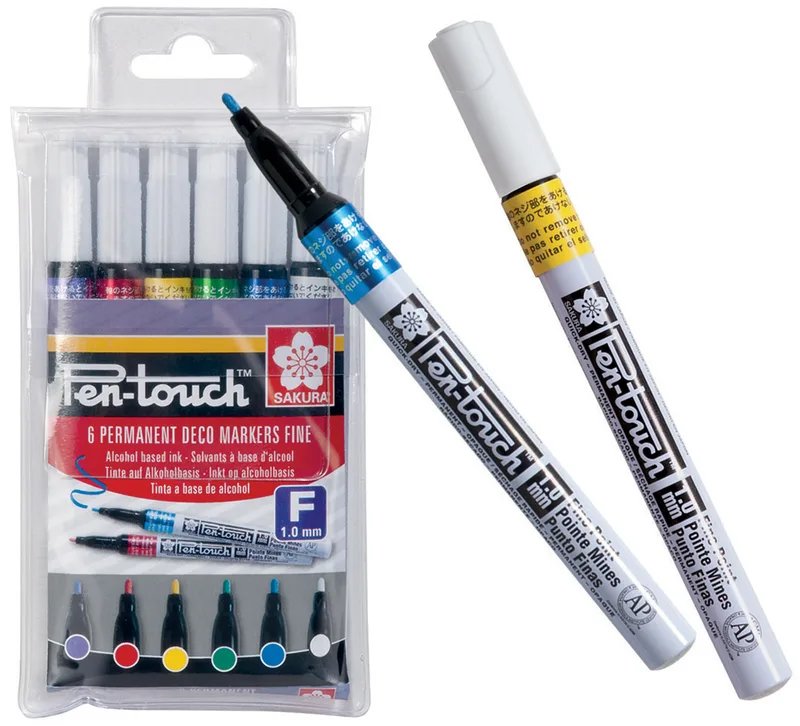 Permanent-Marker Pen-Touch Fein, 6er Etui by Sakura – product photo