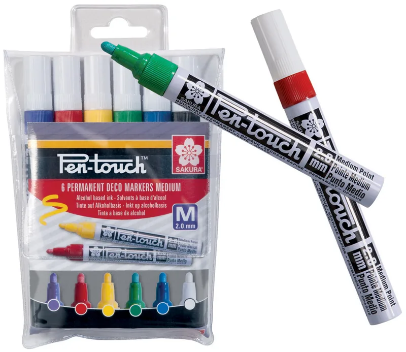 Permanent-Marker Pen-Touch Mittel, 6er Etui by Sakura – product photo