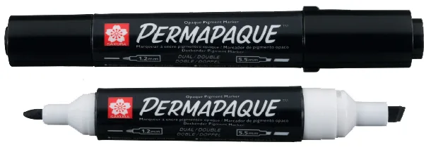 Permanent-Marker Permapaque, 2 Spitzen, grün von Sakura – Produktfoto