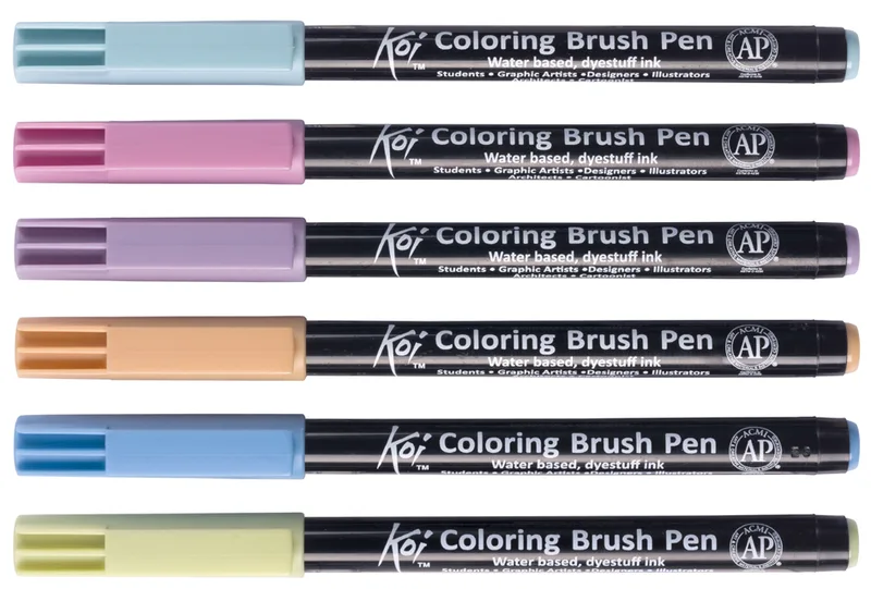 Pinselstift Koi Colouring Brush Pen , Earth, , 6er Set von Sakura – Produktfoto