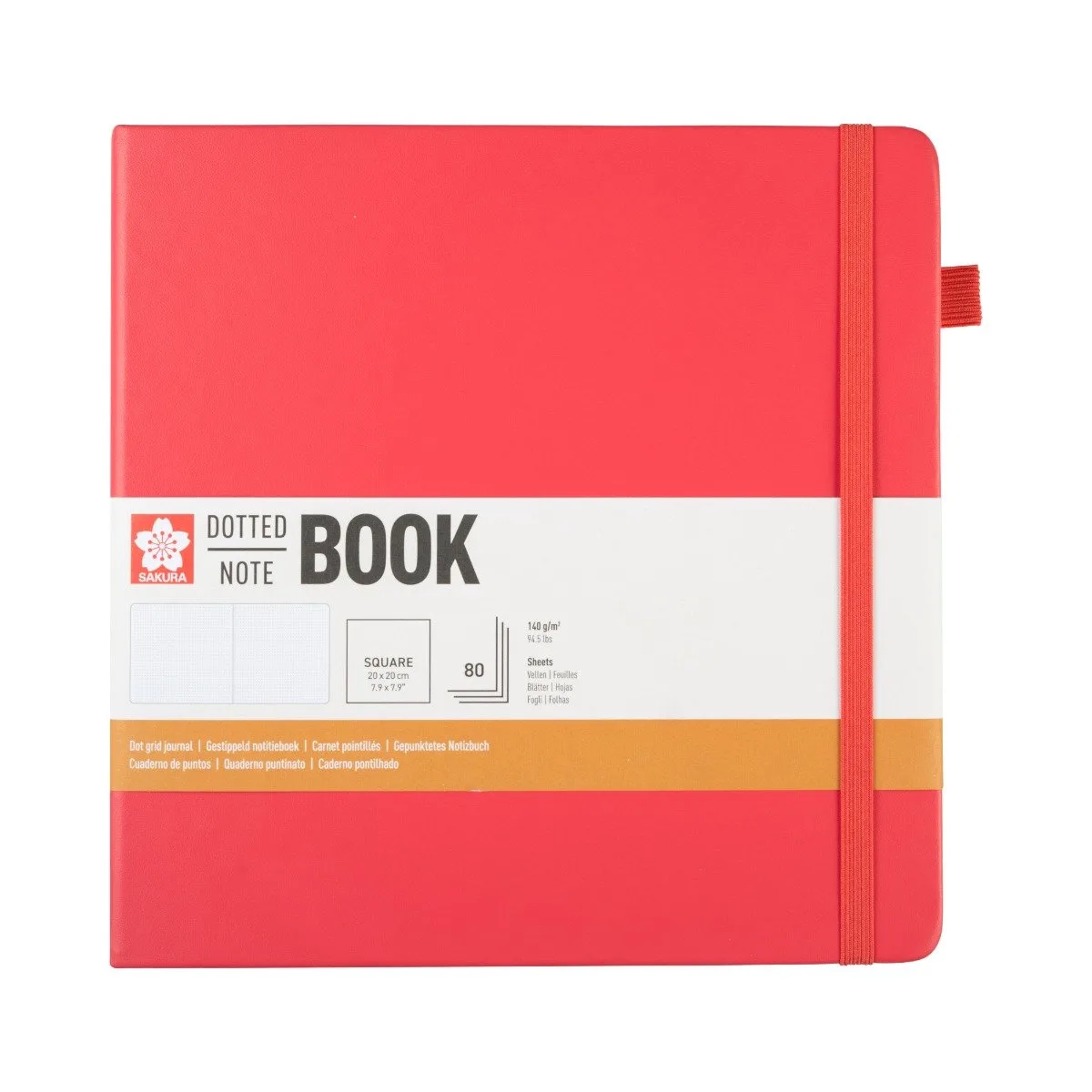 schetsboek dot grid 20x20 cm hardcover 140g. by Sakura in Pruimbloesem – product photo