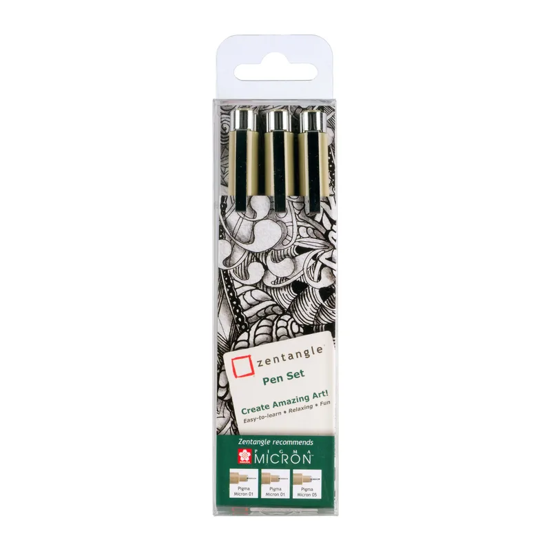 Tekenset sakura zentangle set 3 pennen zwart | 5 stuks by Sakura – product photo