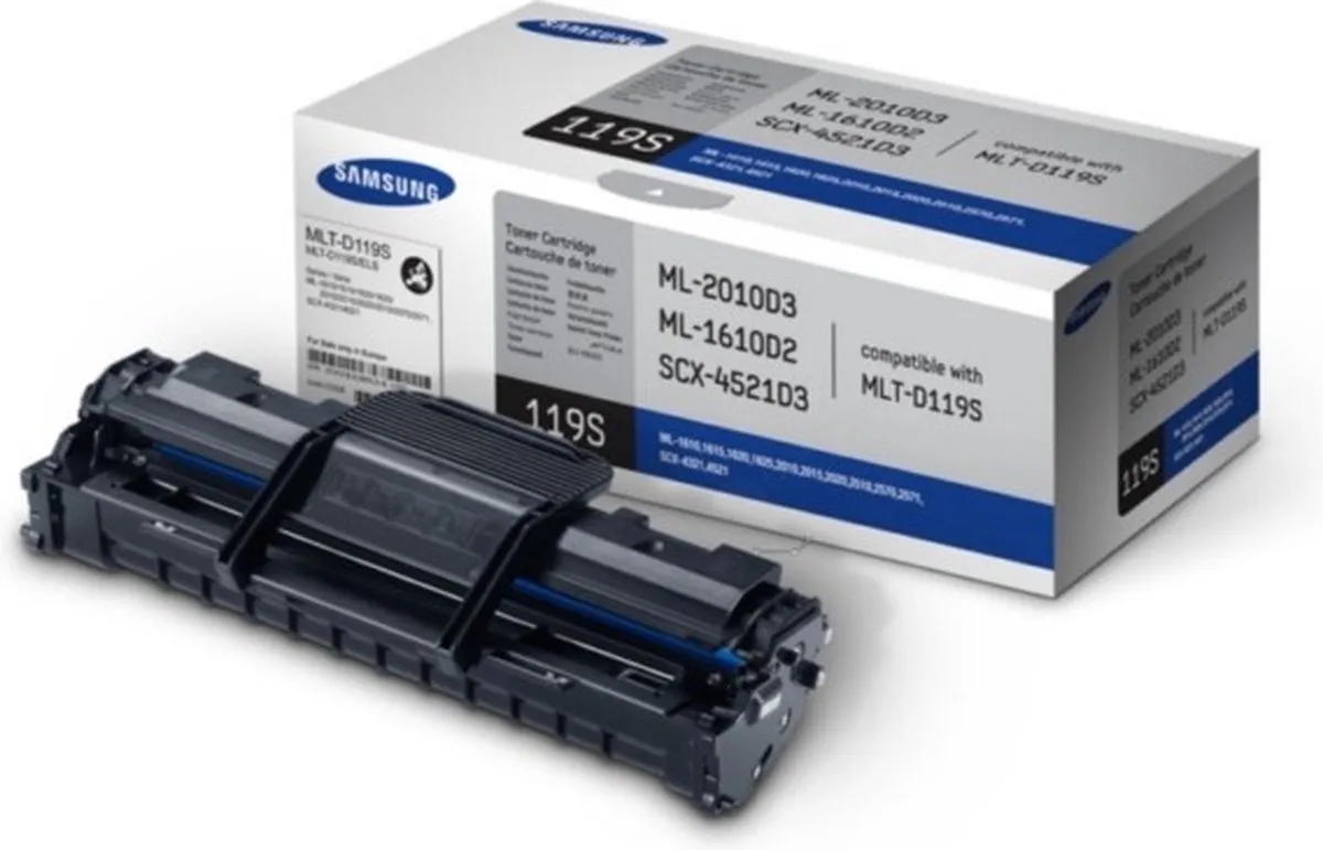 MLT-D119S/ELS toner standard capacity 2.000 pagina's 1-pack van Samsung in Zwart – productfoto