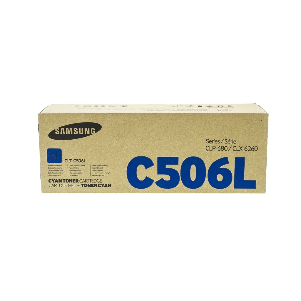 CLT-C506L cyaan hogerendementstonercartridge (SU038A) von Samsung – Produktfoto