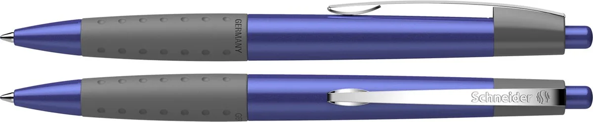 balpen – Loox – softgrip - 2 stuks op blister - S-73550 van Schneider in Blauw – productfoto