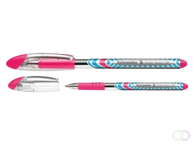 balpen Slider Basic, extra breed, roze van Schneider – productfoto