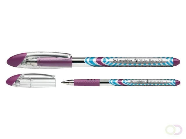 balpen Slider Basic, extra breed, violet van Schneider – productfoto