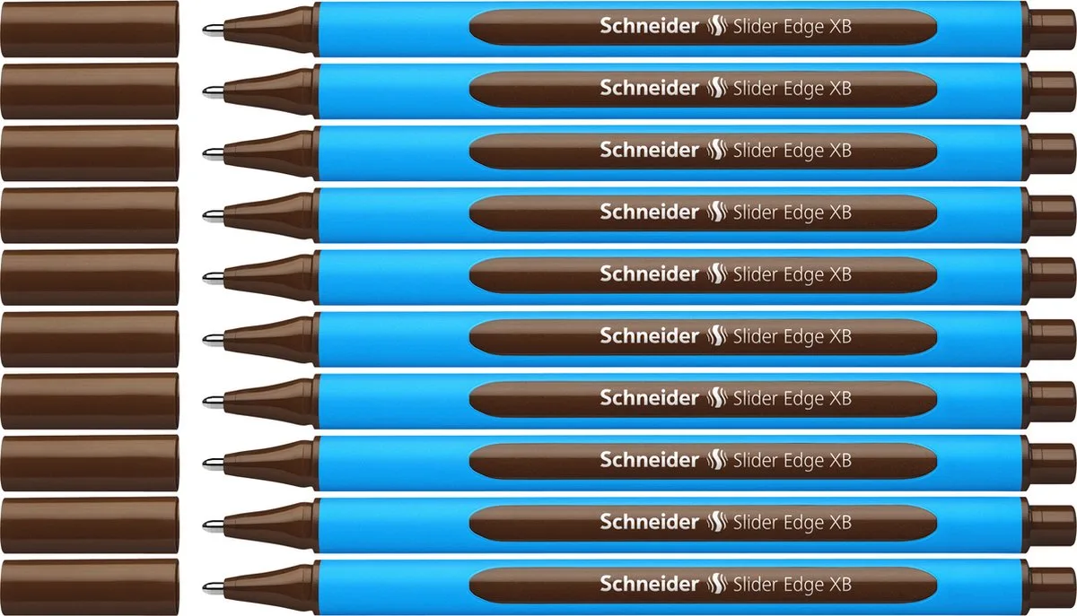 balpen - Slider Edge - XB - bruin - 10 stuks - S-152207-10 van Schneider in Balpen Schneider Slider Edge XB bruin doos 10 stuks – productfoto