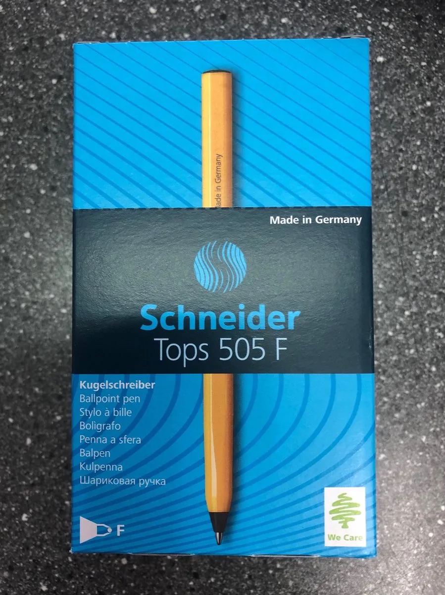 balpen Tops 505 F doos met 50 stuks de Schneider en Noir – photo produit