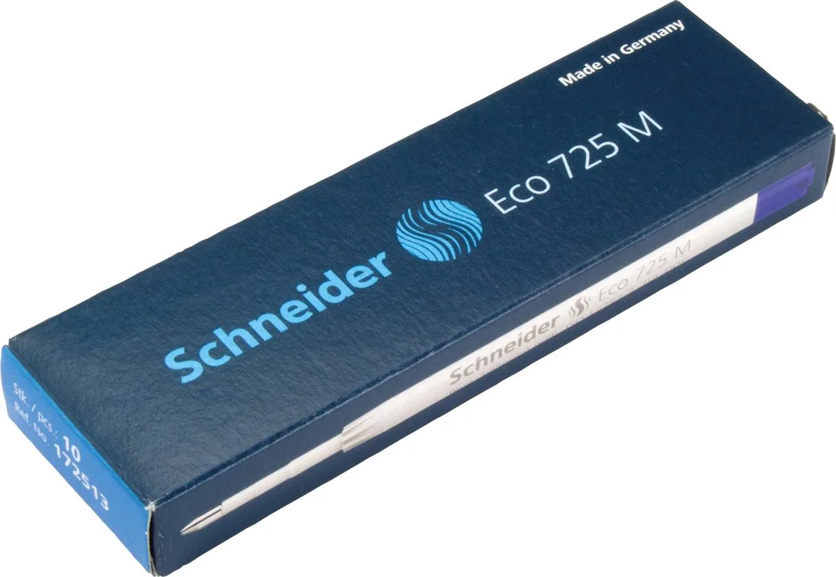 balpenvulling Eco 725, medium, 10 stuks de Schneider en Bleu – photo produit