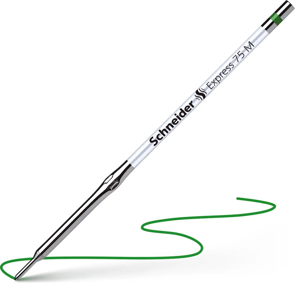 balpenvulling - Express 75 - puntpunt M - groen - S-7514 by Schneider in Groen M 75 – product photo