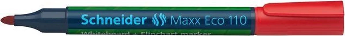 BoardMarker Schneider Maxx Eco110 navulbaar rond set van 10 de Schneider en Rouge – photo produit