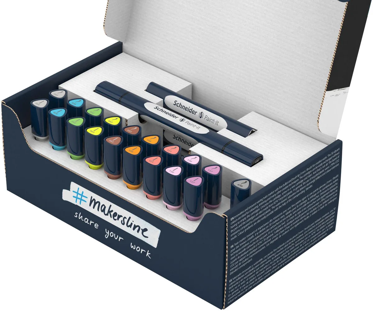 Brush-Pens Mehrfarbig von Schneider – Produktfoto